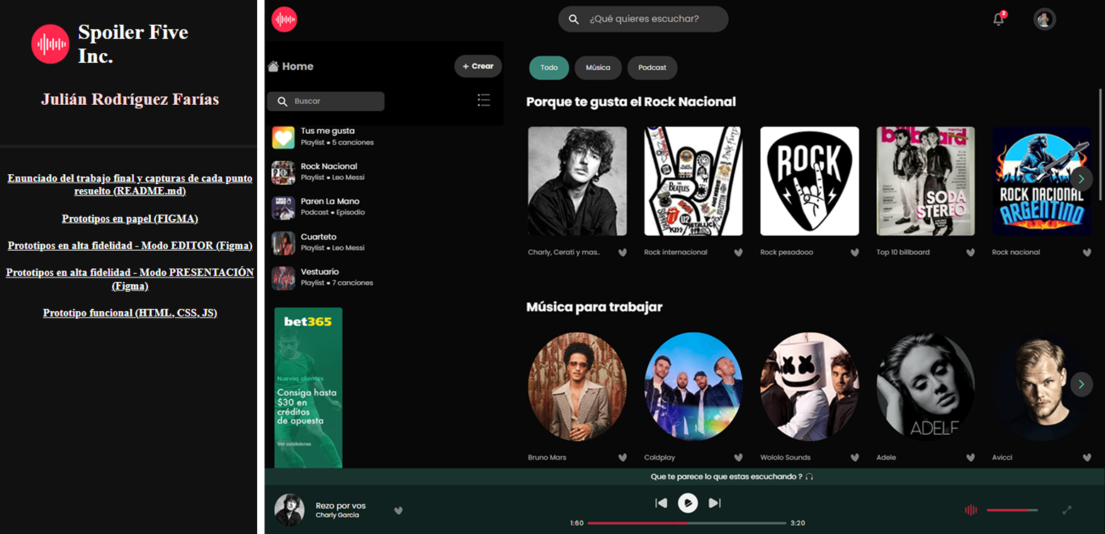 App de música Spoiler Five Inc.